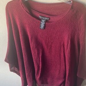 FINAL MARKDOWN Apostrophe Deep Red Knit Top petite medium
